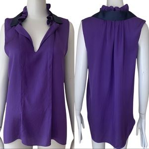 Elie Tahari Purple Sleeveless Top